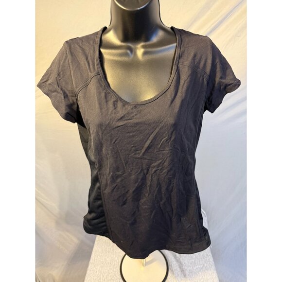 Mondetta Black Workout Top Shirt Short Sleeve Fitted Womens XL Gothic Vibes - Picture 1 of 1